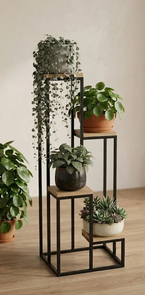 stojacy4 z rośliną